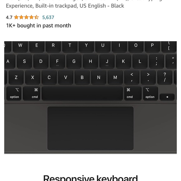 Apple Keyboard for 12.9 inch iPad 6th generation - Picture 2 of 3